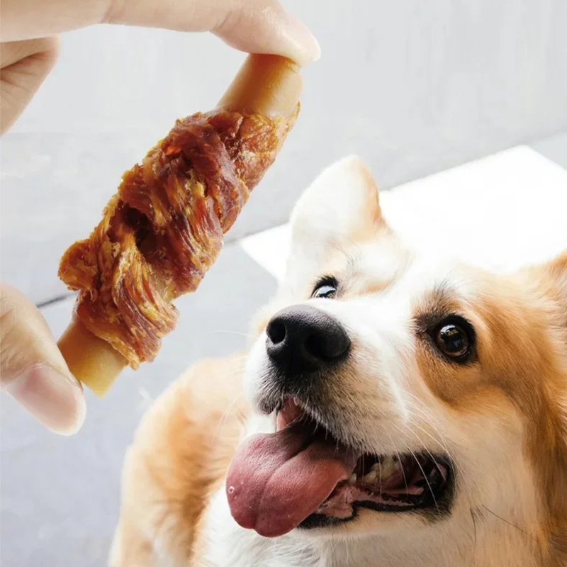 Peanut Butter Snack - 噛みつきにくいペット用おやつ 犬用歯磨きスティック チキンピーナッツバターボーン 小パック臼歯肉骨