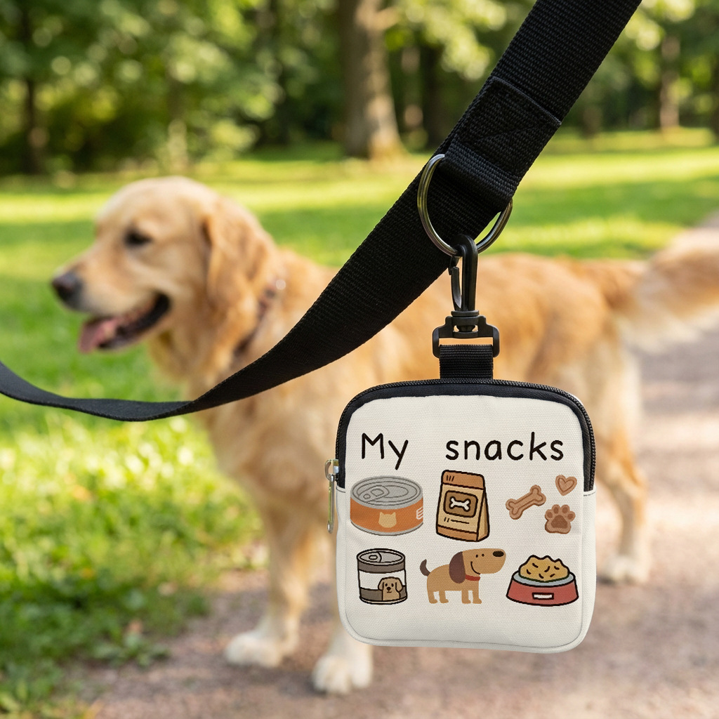 Food Snacks Wholesale - 新しい漫画風の猫用フードバッグ、犬の足跡柄のドッグフードバッグ、動物用スナックバッグ、外出用携帯ドッグフードバッグ、ペット用スナックバッグ
