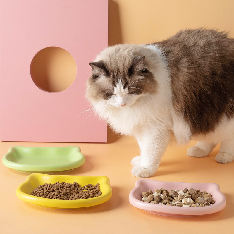 可愛い猫型ペット用スナックプレート、INS風猫用食器、マルチ - Food Snacks Options のレビューと価格