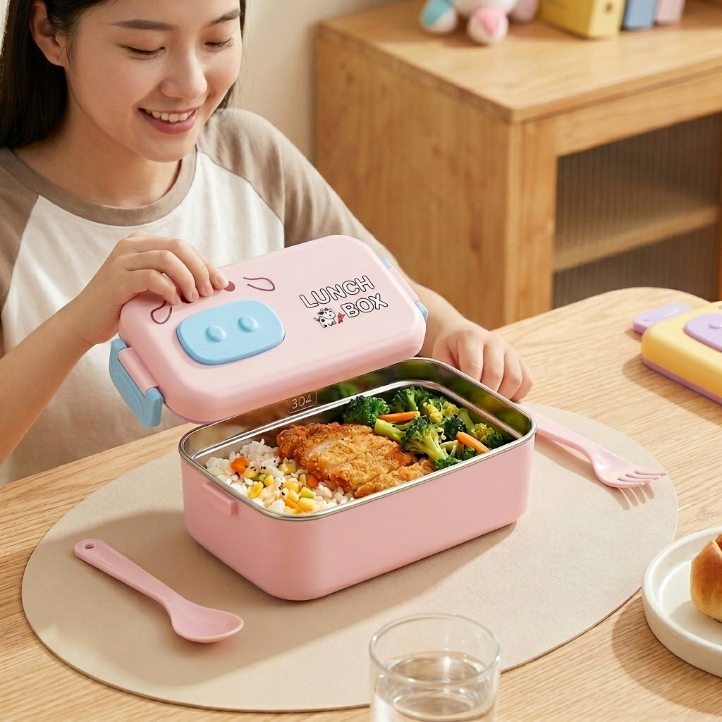 304ステンレス製弁当箱、漏れ防止仕切り付き子供用ランチボッ - Food Snacks Wholesale のレビューと価格