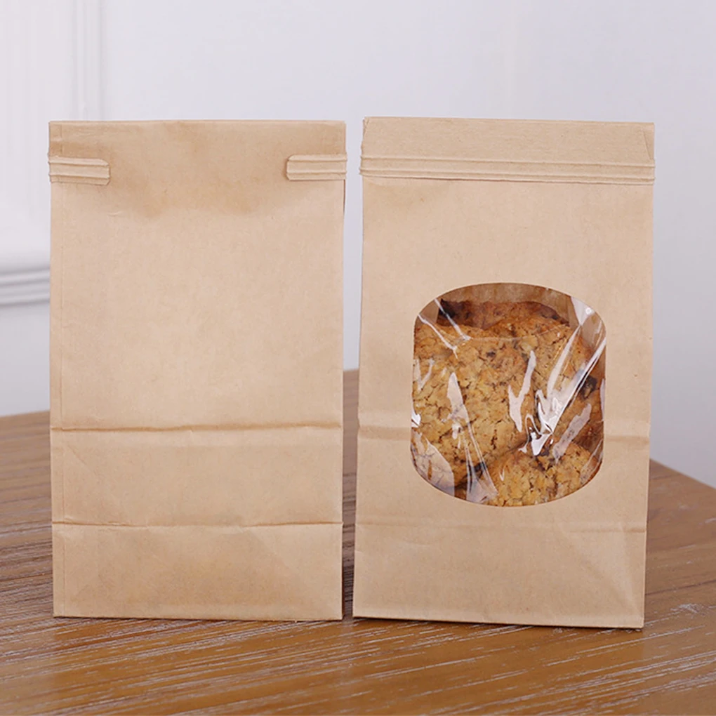 ベーカリーバッグ 10 個 ウィンドウシールクラフト紙バッグ - Food Snacks Wholesale のレビューと価格