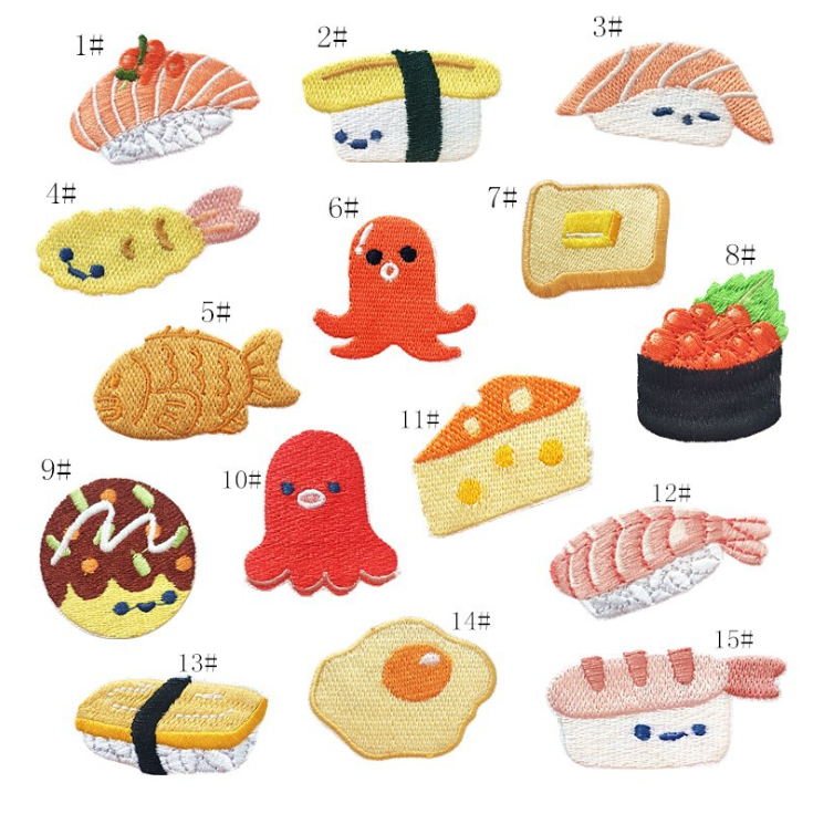 10 個の刺繍パッチ人気の食品スナック刺繍入り衣類帽子バッグ - Food Snacks Pictures のレビューと価格