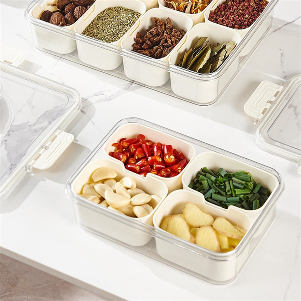 ポータブル食品保存箱、スナック収納ボックス、蓋付き4つのコン - Food Snacks Wholesale のレビューと価格