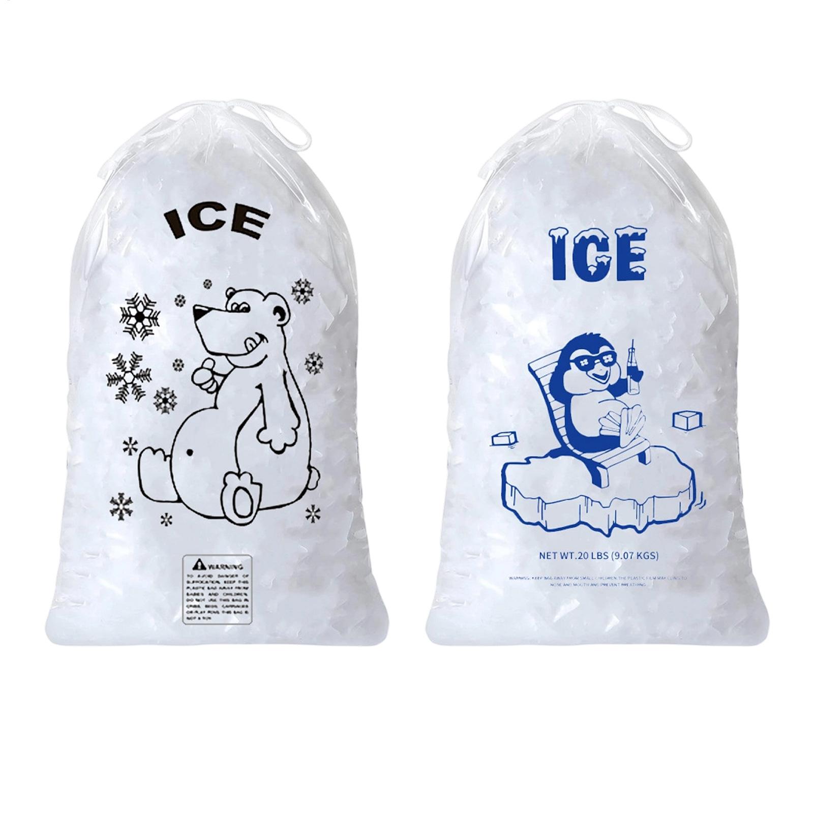 アイスバッグ 50個入り 高耐久性 巾着式 プラスチックバッ - Food Snacks Delivery のレビューと価格