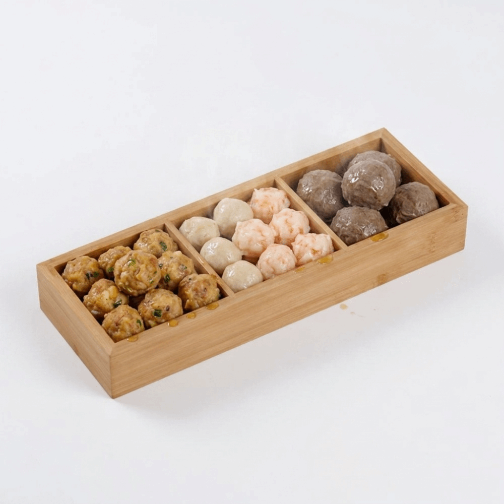 竹製サービングトレイ、独立したバリのないフードプラッター、複 - Food Snacks Options のレビューと価格