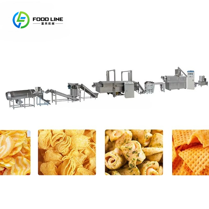 カスタマイズ可能な美味しい小麦粉揚げスナック完全生産ライン、 - Food Snacks Indian のレビューと価格